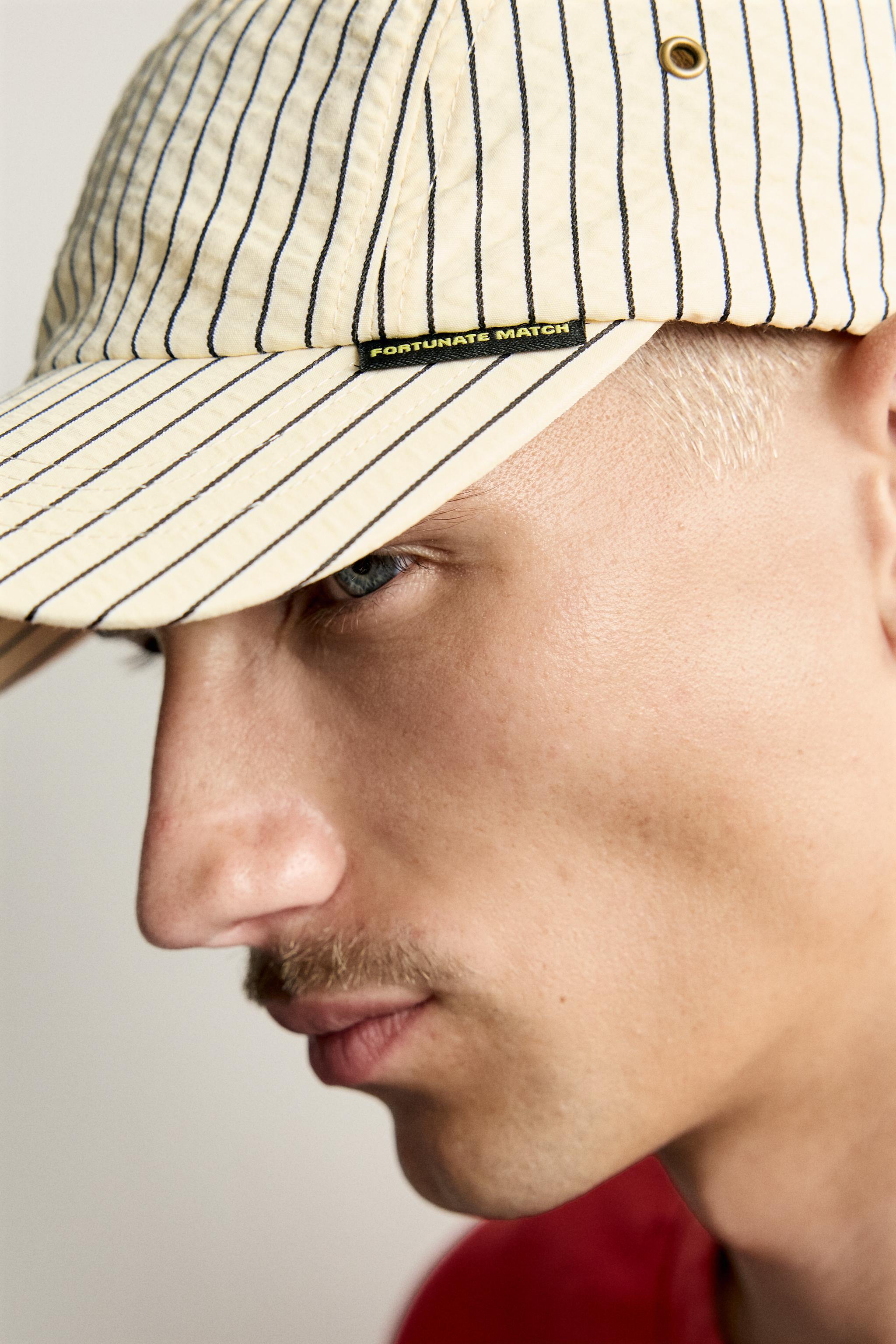 SEERSUCKER STRIPE CAP